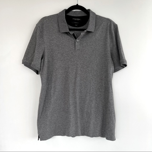 Banana Republic Other - Banana Republic Luxury Touch Grey Polo, Size Large
